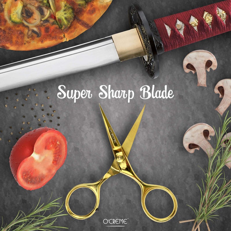 O'Creme Super Sharp Chef Scissors All Stainless Steel Snips Garnishing Tool (Purple) - Image 4